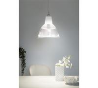 Sospensione una Luca in Plexiglass collezione CARIOCA, Dimensioni 30x30x h 38 cm - 2,0 kg attacco: E27 MAX 42W Colore Trasparente/bIanco trasparente