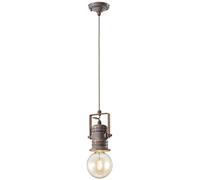 Lampadario Industrial Minimal Urban Ferro Ceramica Vintage Tortora 1 Luce E27