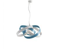 Sospensione Vertigo 1 Luce Bianco e Azzurro LuceArt Classic