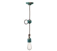 Sospensione Vintage Ceramica Verde 1 Luce E27