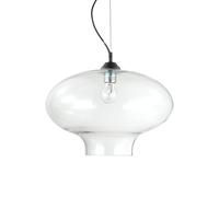 Sospensione Vintage-Decò Bistro' Metallo Trasp. 1 Luce E27 D40