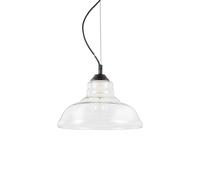 Sospensione Vintage-Decò Bistro' Metallo Trasp. 1 Luce E27 D28