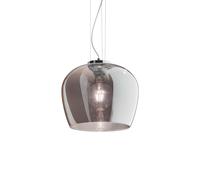 Sospensione Vintage-Decò Blossom Metallo Fumè 1 Luce E27