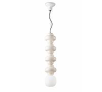 Sospensione Vintage Decò Copacabana 4 Moduli Ceramica Bianca 1 Luce E27