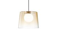Sospensione Vintage-Decò Fade Metallo Ambra 1 Luce G9 3W 3000K Luce Calda