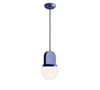 Sospensione Vintage Decò Habea Ceramica Blu Robot E27