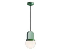 Sospensione Vintage Decò Habea Ceramica Verde Bali E27