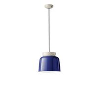 Sospensione Vintage Grande Decò Corcovado Ceramica Crema E Blu Robot E27