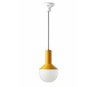 Sospensione Vintage Grande Decò Selaron Ceramica Gialla 1 Luce E27
