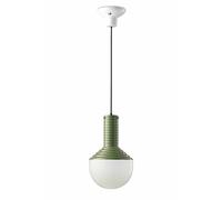 Sospensione Vintage Grande Decò Selaron Ceramica Verde Salvia 1 Luce E27