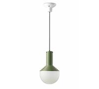 Sospensione Vintage Grande Decò Selaron Ceramica Verde Salvia 1 Luce E27