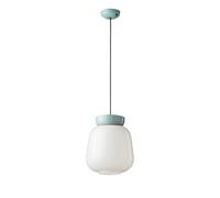 Sospensione Vintage Piccola Decò Corcovado Ceramica-Vetro Azzurro-Bianco E27