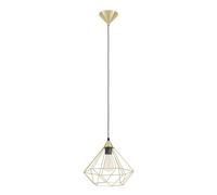 Sospensione Vintage Tarbes Acciaio Ottone Spazzolato 1 Luce E27