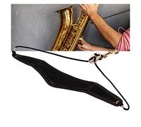 Sospensioni del collo del sassofono, cinghie del sassofono in pelle PU con cinturino regolabile Metal Trigger Snap, imbracatura del sassofono con morbido cuscinetto di spessore per Alto Sax e Clarinet