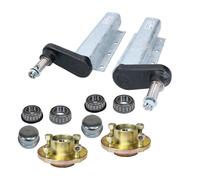 Sospensioni per rimorchi zincati 750 kg e mozzi PCD (coppia) da 100 mm cuscin...
