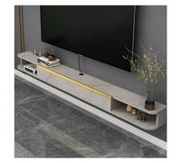 Sospeso Mobile TV sospeso a parete, mensola moderna sotto la TV con anta ribaltabile e ripiano aperto, mobile console for centro intrattenimento con spazio for riporre oggetti, for soggiorno, camera d