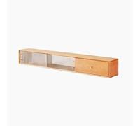 Sospeso Supporto TV sospeso sospeso for soggiorno Console TV Mobile for centro di intrattenimento montato a parete con anta in vetro e cassetto, mobile da tavolo multimediale for soggiorno Porta TV(Na