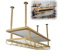 Sospeso Vino Porta Bicchiere,Consiglio Dei Ministri Sottosopra Bar Scaffale | Supporto Calici Soffitto 60 100 120 150 200cm, Scaffale Di Esposizione Di Stoccaggio Del Vino(80cmx30cm)