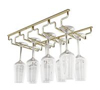 Sospeso Vino Porta Bicchiere Oro, Rack Per Calici Acciaio Inossidabile | Organizzatore Di Stoccaggio Di Bicchieri Di Vino, Consiglio Dei Ministri Sottosopra Bar Scaffale(57cmx22.5cm)