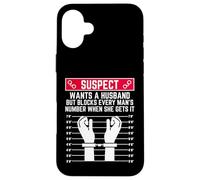 sospettato vuole un marito ma blocca il numero di ogni uomo donna Custodia per iPhone 16 Plus