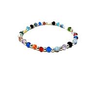 Sospiri Venezia Bracciale Bambina in Perle Vetro di Murano, Braccialetto Colorato Idea Perfetta Regalo Speciale Made Italy (Colore Argento)