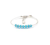 Sospiri Venezia - Bracciale da Donna con 7 Cristalli di Boemia diametro 6 mm, Braccialetto Originale, Gioiello Ideale per Regalo, Made in Italy con Certificato (celeste)