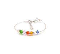 Sospiri Venezia - Bracciale da Donna con 7 Cristalli di Boemia diametro 6 mm, Braccialetto Originale, Gioiello Ideale per Regalo, Made in Italy con Certificato (multicolor)