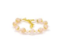 Sospiri Venezia - Bracciale da Donna con 9 Perle di Vetro Murano e 10 Cristalli di Boemia, Braccialetto Originale, Gioiello Ideale per Regalo, Made in Italy con Certificato (rosa)