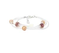 Sospiri Venezia Bracciale Donna Vetro Murano con Perle | Confortevole ed Elegante | Idea Regalo con Scatola Inclusa e Certificato | Per Mamma, Fidanzata, Amica (Argento Rosa-Lilla)