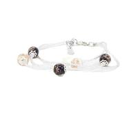 Sospiri Venezia Bracciale Donna Vetro Murano con Perle | Confortevole ed Elegante | Idea Regalo con Scatola Inclusa e Certificato | Per Mamma, Fidanzata, Amica (Argento Nero-Bianco)
