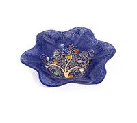 Sospiri Venezia Svuotatasca Piatto Soprammobile Ciotola Albero della Vita Vetro Murano Decorato Murrine e Foglia Oro Idea Regalo Realizzato a Mano Made Italy (19X19 cm)