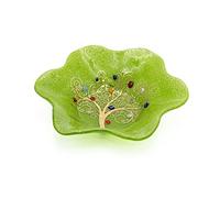 Sospiri Venezia Svuotatasca Piatto Soprammobile Ciotola Albero della Vita Vetro Murano Decorato Murrine e Foglia Oro Idea Regalo Realizzato a Mano Made Italy (13x13 cm)