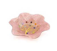 Sospiri Venezia Svuotatasca Piatto Soprammobile Ciotola Albero della Vita Vetro Murano Decorato Murrine e Foglia Oro Idea Regalo Realizzato a Mano Made Italy (19X19 cm)