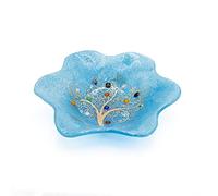 Sospiri Venezia Svuotatasca Piatto Soprammobile Ciotola Albero della Vita Vetro Murano Decorato Murrine e Foglia Oro Idea Regalo Realizzato a Mano Made Italy (19X19 cm)