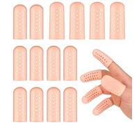 SOSPIRO 14 Pezzi Protezione Copridita in Silicone, Gel, Manicotti Traspiranti, Proteggi mano Screpolato, per Vesciche, Eczema, Artrite Delle Dita