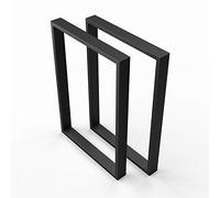 sossai® Design Gambe per tavolo in acciaio | Set di 2 | struttura tavolo | larghezza 60 cm x altezza 72 cm | TKK1 | colore: nero