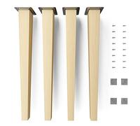 Sossai gambe per mobili in legno di faggio naturale CLIF SQUARE HMF3 altezza 45 cm quadrati design dritto per sedie tavoli armadi