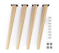 Sossai gambe per mobili in legno di faggio oliato CLIF ROUND HMF2 altezza 45 cm rotondi design inclinato per sedie tavoli armadi