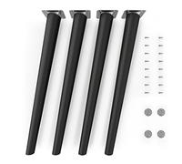 Sossai gambe per mobili in legno massello di faggio CLIF ROUND HMF2 altezza 45 cm rotondi design inclinato nero opaco per sedie tavoli armadi