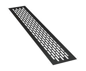 sossai® Griglia di ventilazione in alluminio - Alucratis (1 pezzo) | Rettangolare - dimensioni: 80 x 8 cm | Colore: nero | areazione