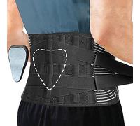 Sostegno for la schiena della fascia lombare sottile for uomo donna, fascia lombare ortopedica con 4 supporti for alleviare l'ernia del disco dalla sciatica, cintura lombare che fa lavori pesanti ( Si