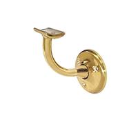 SOSTEGNO IN OTTONE LUCIDATO CON SELLA RAGGIATA PER CORRIMANO Ø42.4MM - COMPLETO DI VITERIA PER L'ANCORAGGIO