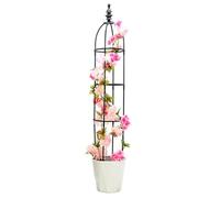 Sostegno per Piante Rampicanti, Obelisco da Giardino, Obelischi in Acciaio Inox, Piante Rampicanti Obelisco, Traliccio per Obelisco da Giardino per Rose(Black,23 * 180cm/9"*11.8")