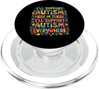 Sostenere l'autismo qui o là ovunque consapevolezza PopSockets PopGrip per MagSafe
