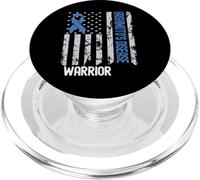 Sostenga la bandiera degli Stati Uniti d'epoca del guerriero della malattia di Hashimoto PopSockets PopGrip per MagSafe