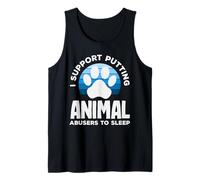 Sostengo Che Gli abusatori di Animali dormano i Diritti degli Animali Canotta
