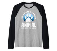 Sostengo Che Gli abusatori di Animali dormano i Diritti degli Animali Maglia con Maniche Raglan