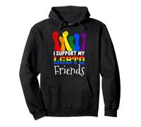 Sostengo i Miei Amici LGBTQ+ Felpa con Cappuccio