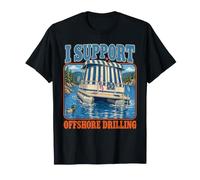 Sostengo la Baia del pontone di Perforazione Offshore Maglietta
