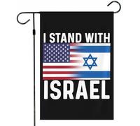 Sosteniamo la bandiera di Israele, bandiera Bandera de Israel Yard, bandiere di Israele stampate verticalmente su entrambi i lati da 12x18 pollici in poliestere 100%
